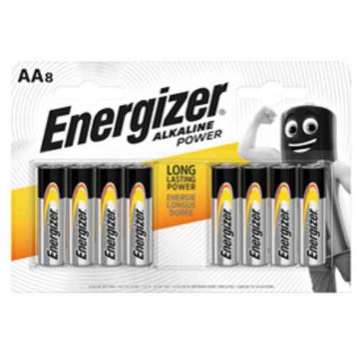 Pila stilo AA - 1,5V - Alkaline Power - Energizer - blister 8 pezzi